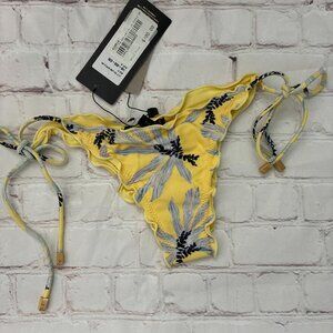 Vix by Paula Hermanny Lily Ripple Bikini Bottoms Yellow Size S